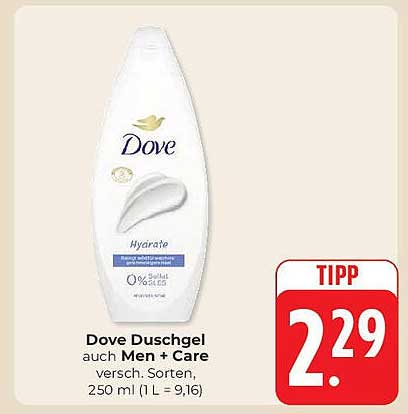 Dove Duschgel auch Men + Care, 250 ml