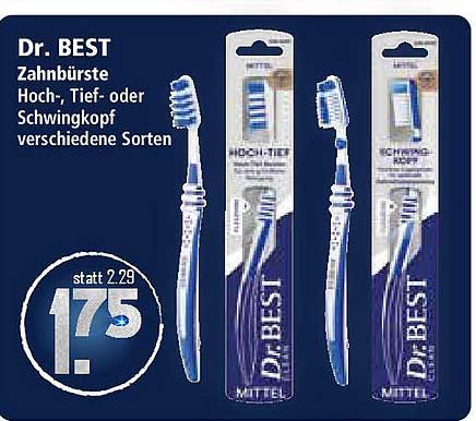 Dr. BEST Zahnbürste Hoch-, Tief- oder Schwingkopf verschiedene Sorten