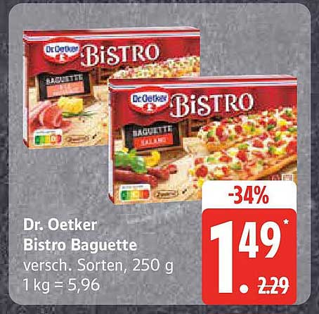 Dr. Oetker Bistro Baguette, 250 g, verschiedene Sorten