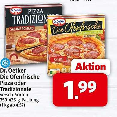 Dr. Oetker Die Ofenfrische Pizza oder Traditionale 350-435 g-Packung