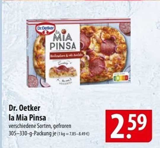 Dr. Oetker la Mia Pinsa verschiedene Sorten, gefroren