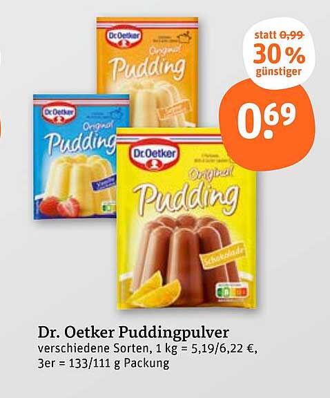 Dr. Oetker Puddingpulver verschiedene Sorten