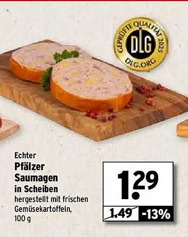 Echter Pfälzer Saumagen in Scheiben, 100 g