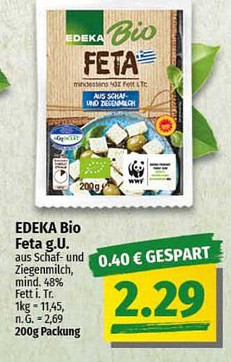 EDEKA Bio Feta g.U. aus Schaf- und Ziegenmilch
