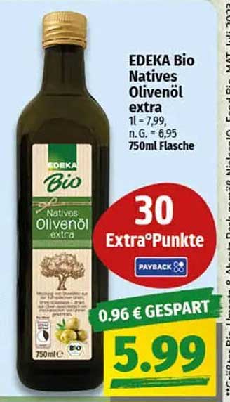 EDEKA Bio Natives Olivenöl extra 750ml
