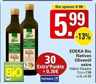 EDEKA Bio Natives Olivenöl extra 750ml