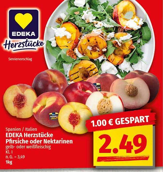 EDEKA Herzstücke Pfirsiche oder Nektarinen