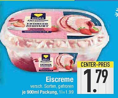 Eiscreme Erdbeer-Joghurt 900ml