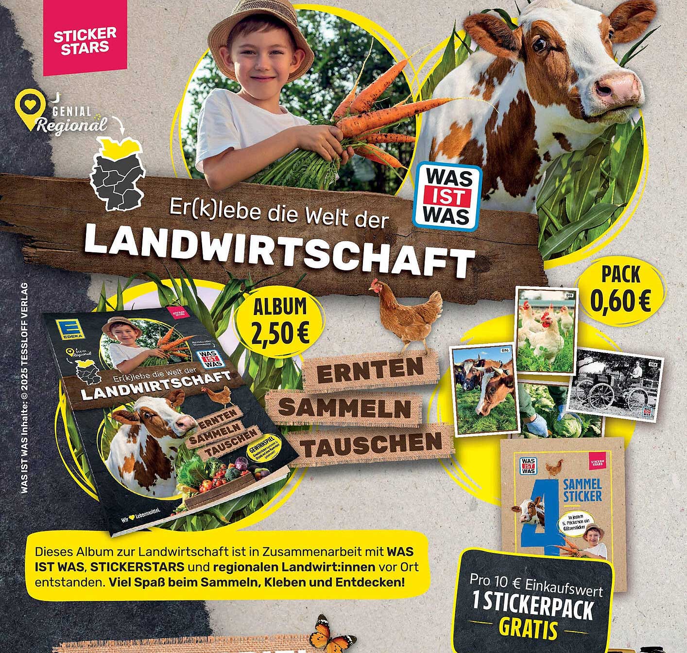 Er(k)lebe die Welt der Landwirtschaft - Stickeralbum und Stickerpack
