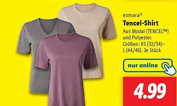 esmará® Tencel-Shirt aus Modal (TENCEL™) und Polyester