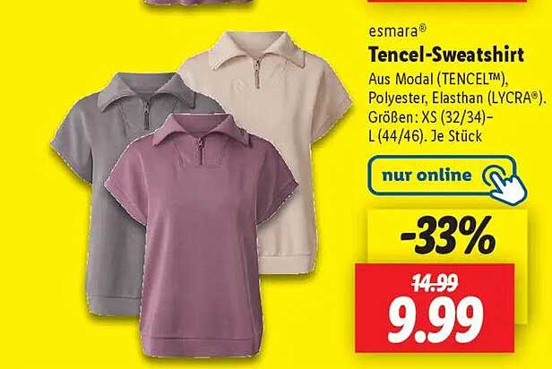esmará® Tencel-Sweatshirt