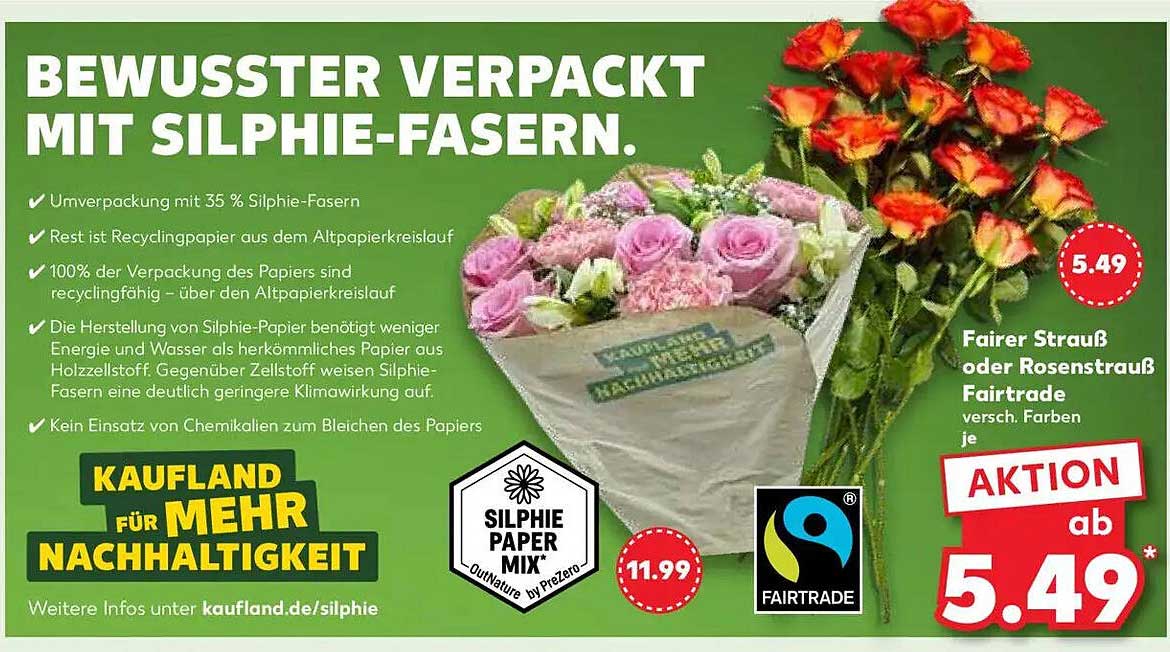 Fairer Strauß oder Rosenstrauß Fairtrade