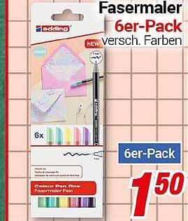 Fasermaler 6er-Pack - vielseitige Farben für kreative Projekte