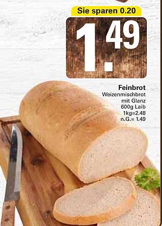 Feinbrot - Weizenmischbrot mit Glanz