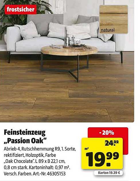 Feinsteinzeug „Passion Oak“