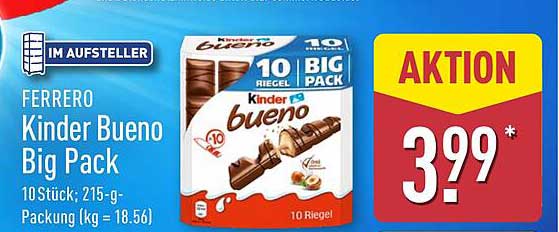 Ferrero Kinder Bueno Big Pack 10 Stück