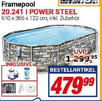 Framepool 20.241 I POWER STEEL 610 x 366 x 122 cm, inkl. Zubehör