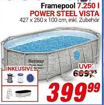 Framepool 7.250 l POWER STEEL VISTA 427 x 250 x 100 cm, inkl. Zubehör