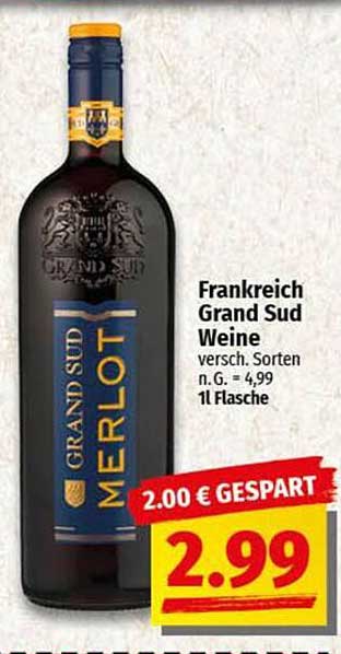 Frankreich Grand Sud Weine - Merlot 1l