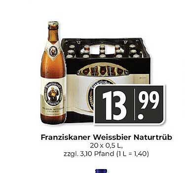 Franziskaner Weissbier Naturtrüb - 20 x 0,5 L