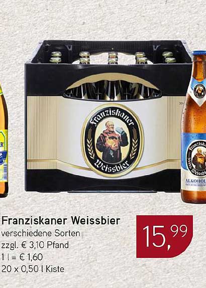 Franziskaner Weissbier - verschiedene Sorten