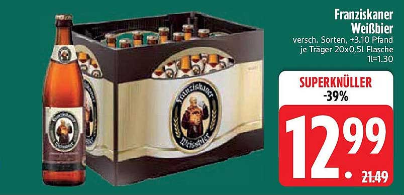 Franziskaner Weißbier - Verschiedene Sorten