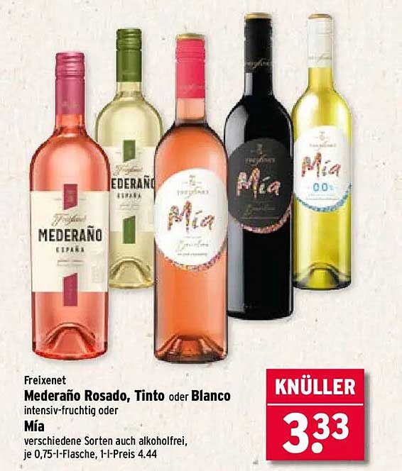 Freixenet Mederaño Rosado, Tinto oder Blanco – intensiv-fruchtig oder Mia