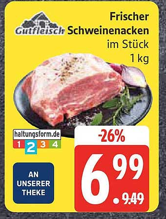 Frischer Schweinenacken im Stück 1 kg