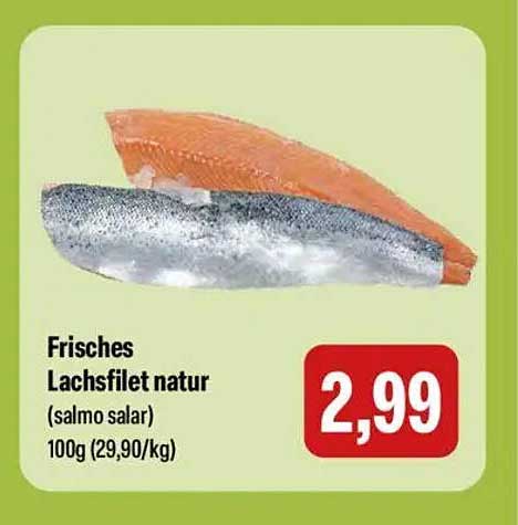 Frisches Lachsfilet natur (salmo salar)