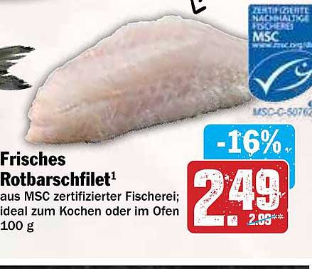Frisches Rotbarschfilet – MSC zertifizierte Qualität