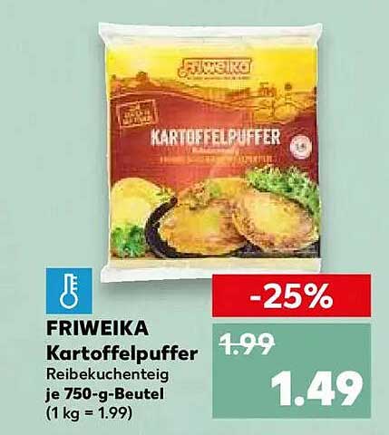 FRIWEIKA Kartoffelpuffer Reibekuchenteig je 750-g-Beutel