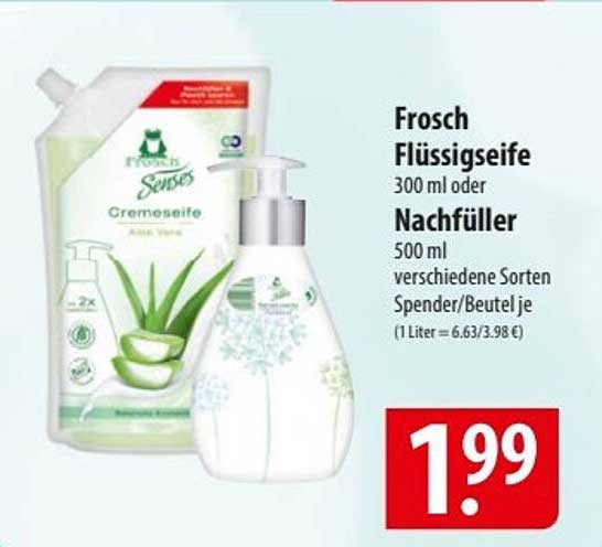 Frosch Flüssigseife 300 ml oder Nachfüller 500 ml verschiedene Sorten