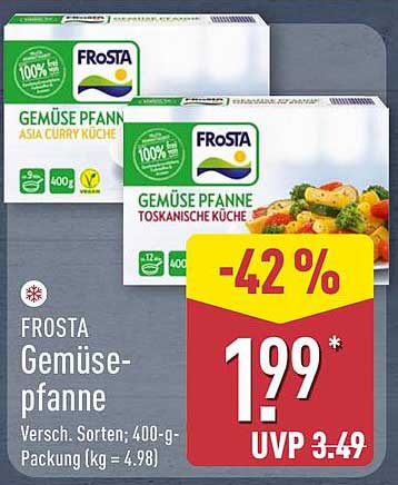 FROSTA Gemüsepfanne – Asia Curry Küche & Toskana