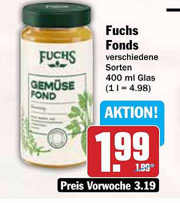 Fuchs Fonds verschiedene Sorten 400 ml Glas