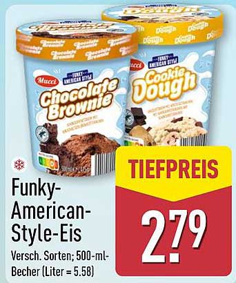 Funky-American-Style-Eis – Verschiedene Sorten im 500-ml-Becher