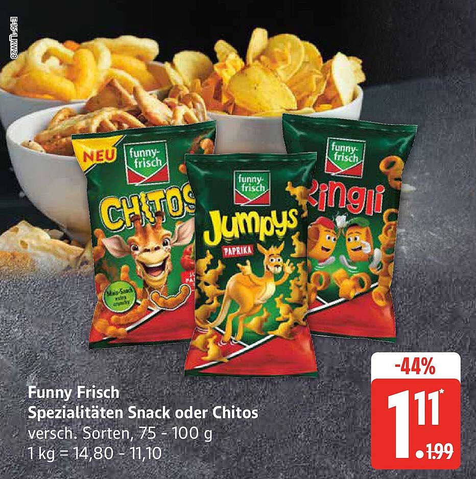 Funny Frisch Knabber-Snacks: Spezialitäten Snack oder Chitos