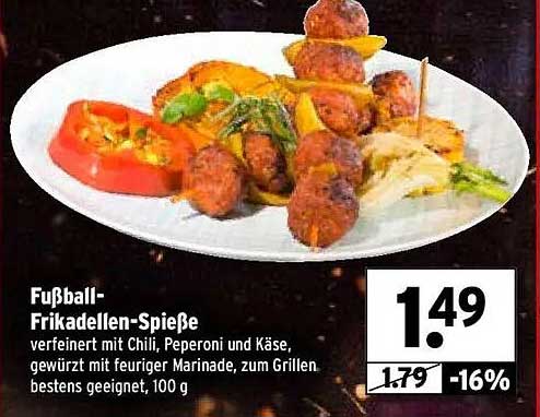 Fußball-Frikadellen-Spieße