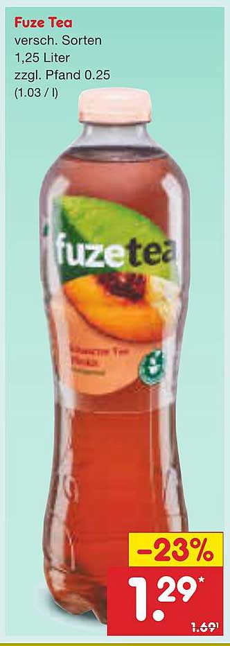 Fuze Tea - verschiedene Sorten, 1,25 Liter