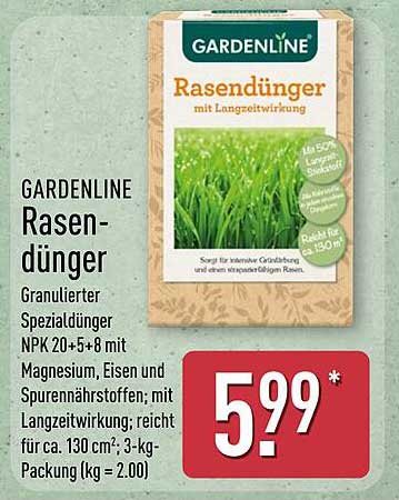 GARDENLINE Rasendünger mit Langzeitwirkung