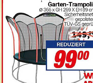 Garten-Trampolin Ø 366 x GH 269 X EH 89 cm