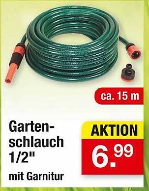 Gartenschlauch 1/2" mit Garnitur