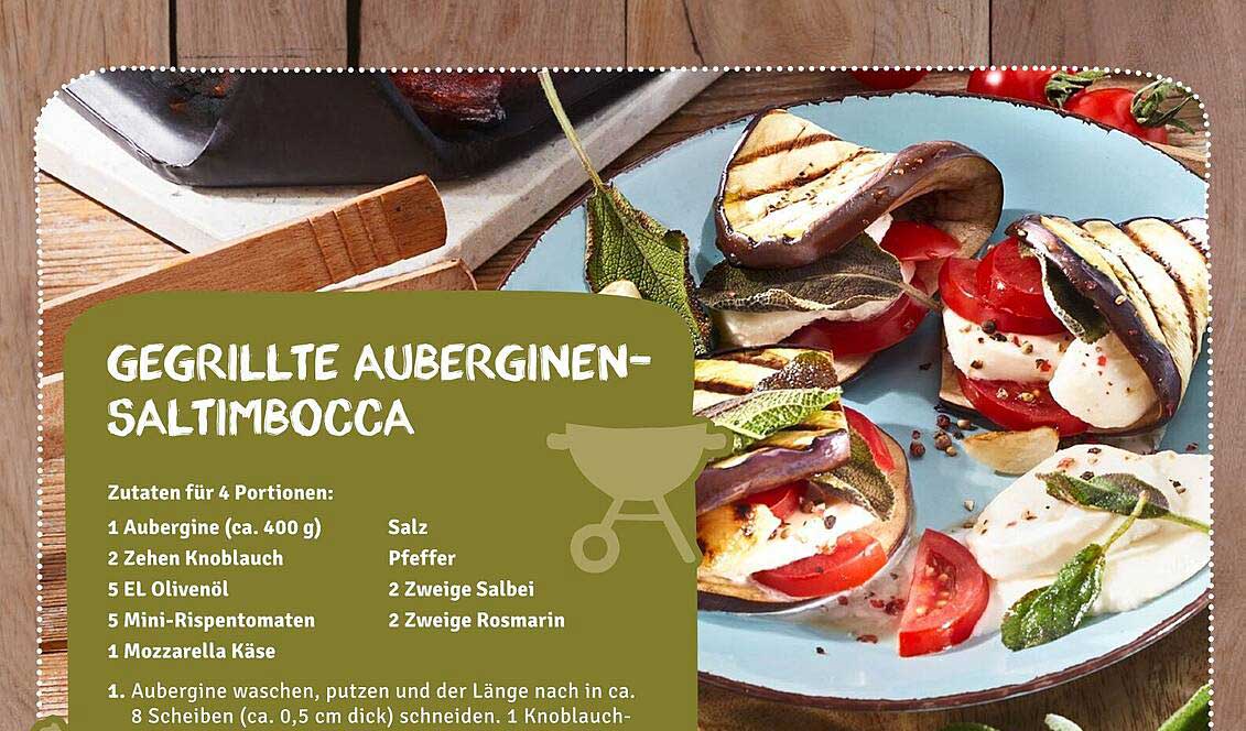 Gegrillte Auberginen-Saltimbocca