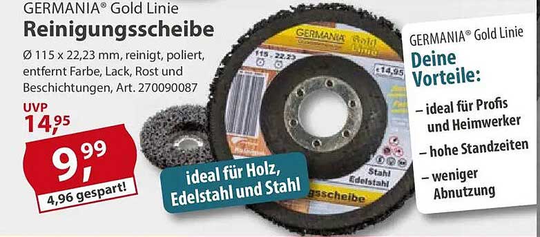 GERMANIA® Gold Linie Reinigungsscheibe
