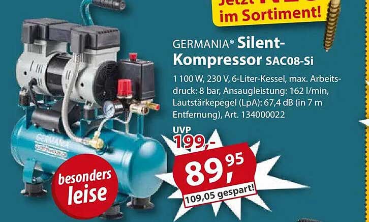 GERMANIA Silent-Kompressor SAC08-Si