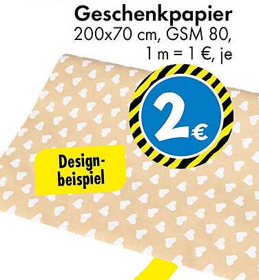 Geschenkpapier 200x70 cm für nur 2 €
