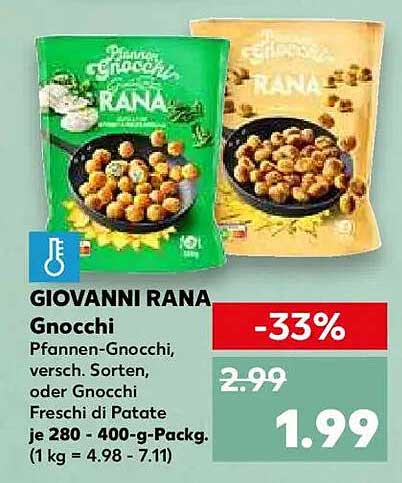 GIOVANNI RANA Gnocchi - Pfannen-Gnocchi, verschiedene Sorten