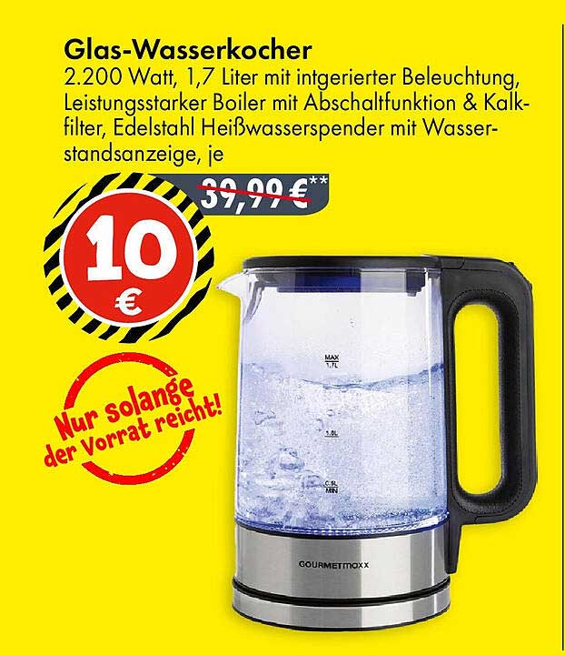Glas-Wasserkocher