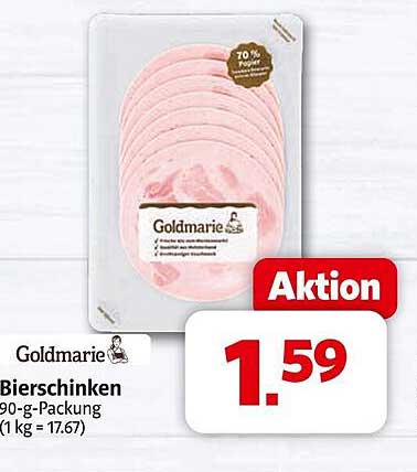 Goldmarie Bierschinken 90-g-Packung