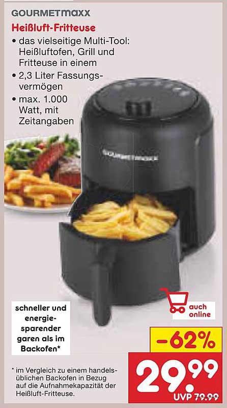 GOURMETmaxx Heißluft-Fritteuse