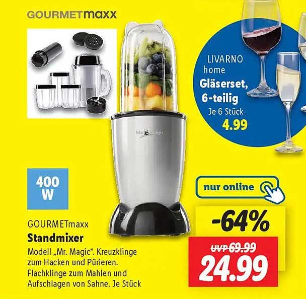 GOURMETmaxx Standmixer Modell „Mr. Magic“